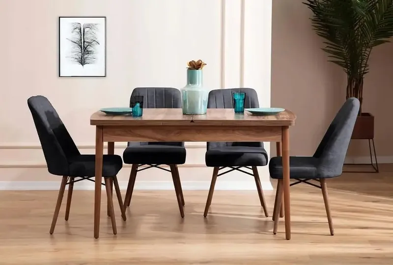 Teral Matgrupp Förlängningsbar 130-170 cm med 4 Stolar - Möbler - Bord & matgrupp - Matgrupp