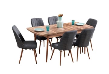 Teral Matgrupp Förlängningsbar 130-170 cm med 6 Stolar - Möbler - Bord & matgrupp - Matgrupp