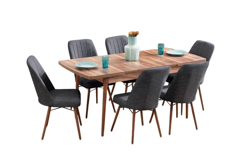 Teral Matgrupp Förlängningsbar 130-170 cm med 6 Stolar - Möbler - Bord & matgrupp - Matgrupp