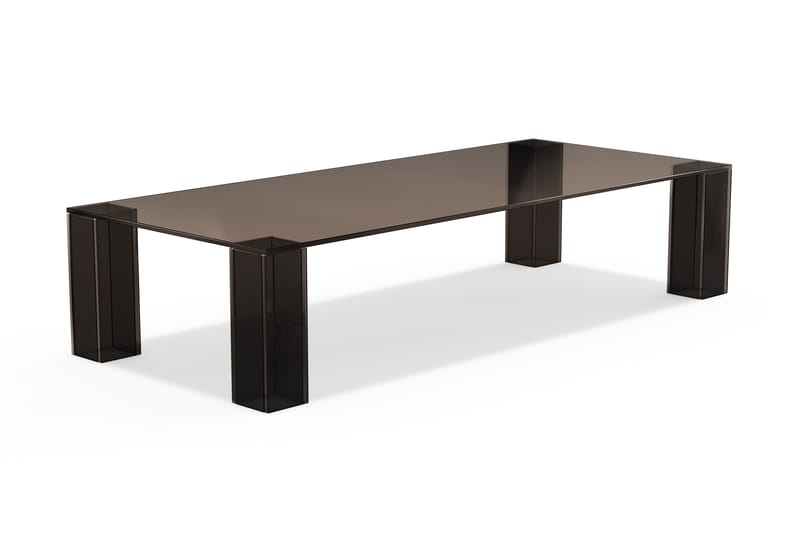 Tetsuya Rektangulärt Soffbord 140x60x30 cm i glas - Brun - Möbler - Bord & matgrupp - Soffbord