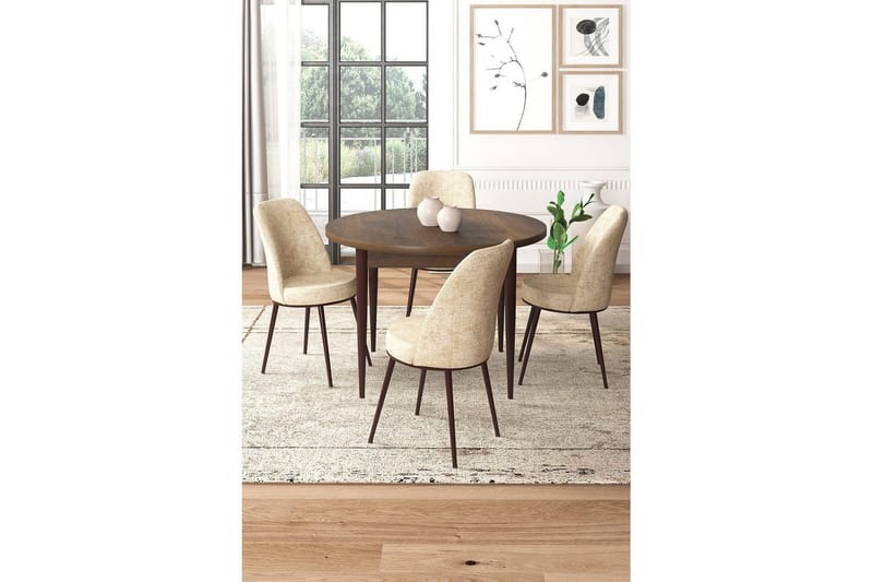 Tor Matgrupp 4-sits - Brun/Beige - Möbler - Bord & matgrupp - Matgrupp