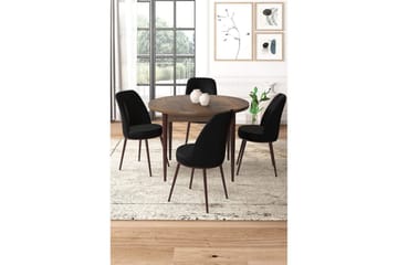 Tor Matgrupp 4-sits - Brun/Svart - Möbler - Bord & matgrupp - Matgrupp