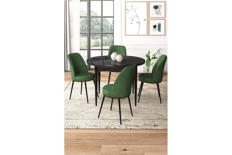 Tor Matgrupp 4-sits - Svart/Beige - Möbler - Bord & matgrupp - Matgrupp