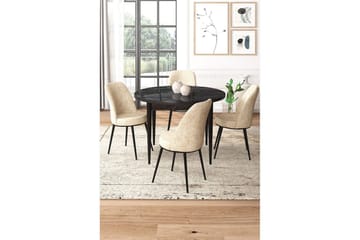 Tor Matgrupp 4-sits - Svart/Beige - Möbler - Bord & matgrupp - Matgrupp