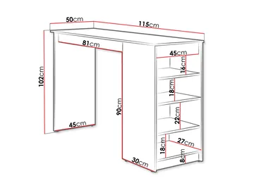 Torvik Matbord 50x102 cm - Valnöt - Möbler - Bord & matgrupp - Barbord & ståbord