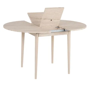 Tralven Matbord 131 cm Rund - Travertin Och Ek - Möbler - Bord & matgrupp - Matbord & köksbord