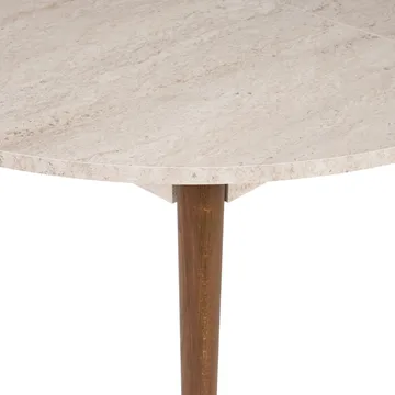 Tralven Matbord 131 cm Rund - Travertin Och Valnöt - Möbler - Bord & matgrupp - Matbord & köksbord