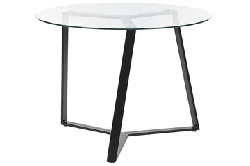 Triggiano Litet Runt Matbord 100 cm i Glas - Svart - Möbler - Bord & matgrupp - Matbord & köksbord