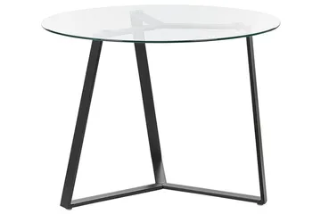 Triggiano Litet Runt Matbord 100 cm i Glas - Svart - Möbler - Bord & matgrupp - Matbord & köksbord