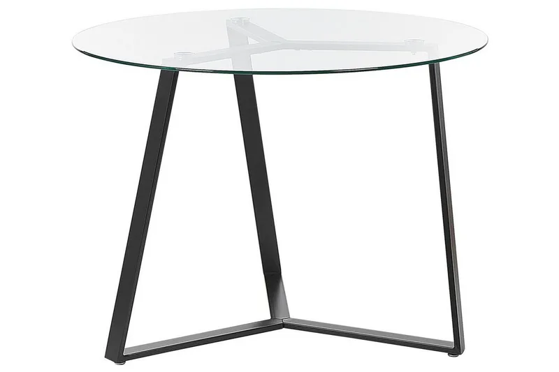 Triggiano Litet Runt Matbord 100 cm i Glas - Svart - Möbler - Bord & matgrupp - Matbord & köksbord