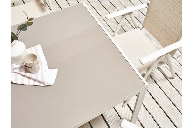 Tuiriz Matbord 160x91 cm - Beige/Vit - Möbler - Bord & matgrupp - Matbord & köksbord