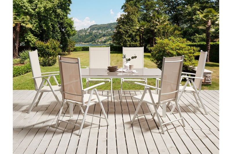 Tuiriz Matbord 160x91 cm - Beige/Vit - Möbler - Bord & matgrupp - Matbord & köksbord