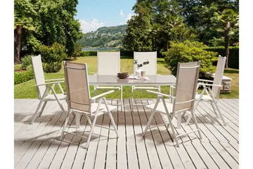 Tuiriz Matbord 160x91 cm - Beige/Vit - Möbler - Bord & matgrupp - Matbord & köksbord