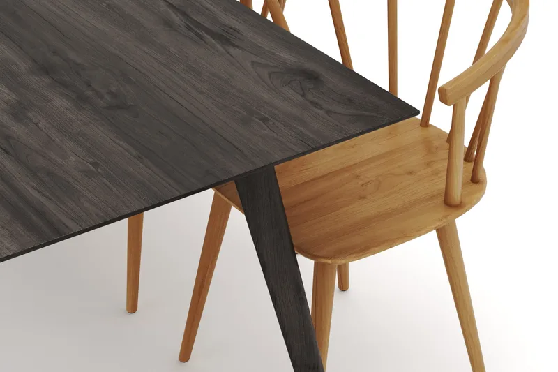 Tyrö Matgrupp 190 cm med 6 st Tyrö Karmstolar - Rökt ek|Ek - Möbler - Bord & matgrupp - Matgrupp