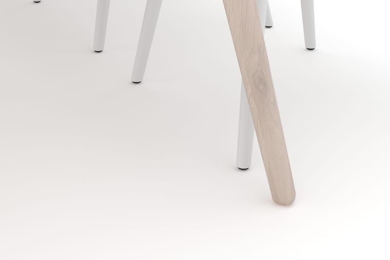 Tyrö Matgrupp 190 cm med 6 st Tyrö Karmstolar - Vitlaserad ek|Vit - Möbler - Bord & matgrupp - Matgrupp