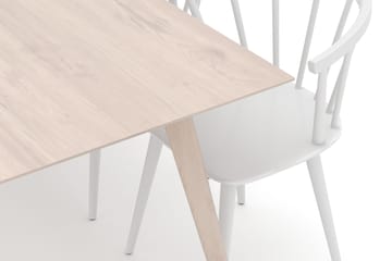 Tyrö Matgrupp 190 cm med 6 st Tyrö Karmstolar - Vitlaserad ek|Vit - Möbler - Bord & matgrupp - Matgrupp