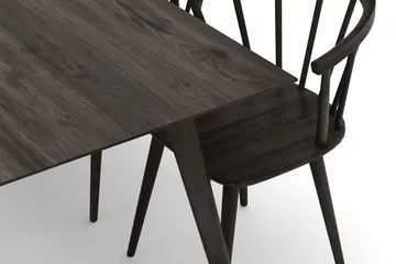 Tyrö Matgrupp med 6 st Tyrö Karmstolar - Smoked Oak/Smoked Oak - Möbler - Bord & matgrupp - Matgrupp