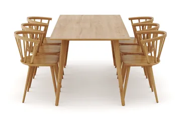 Tyrö Matgrupp med 6 st Tyrö Karmstolar - Möbler - Bord & matgrupp - Matgrupp