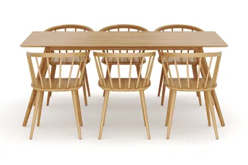 Tyrö Matgrupp med 6 st Tyrö Karmstolar - Möbler - Bord & matgrupp - Matgrupp