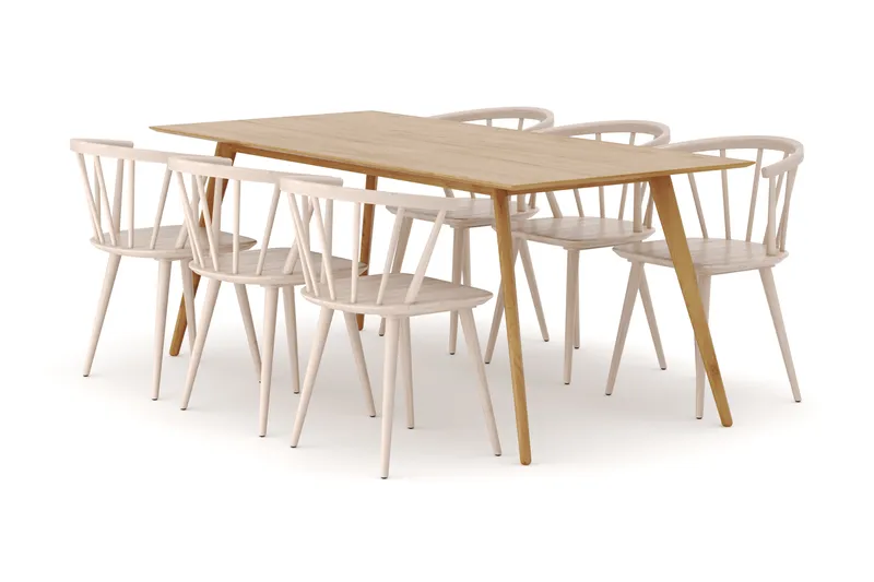 Tyrö Matgrupp med 6 st Tyrö Karmstolar - Möbler - Bord & matgrupp - Matgrupp