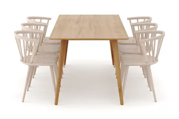 Tyrö Matgrupp med 6 st Tyrö Karmstolar - Möbler - Bord & matgrupp - Matgrupp