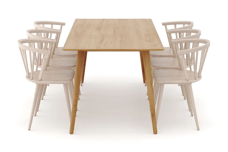 Tyrö Matgrupp med 6 st Tyrö Karmstolar - Möbler - Bord & matgrupp - Matgrupp