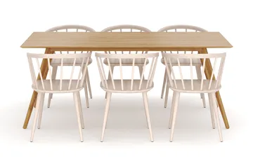 Tyrö Matgrupp med 6 st Tyrö Karmstolar - Möbler - Bord & matgrupp - Matgrupp