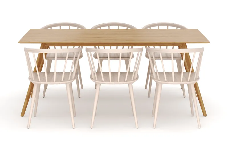 Tyrö Matgrupp med 6 st Tyrö Karmstolar - Möbler - Bord & matgrupp - Matgrupp