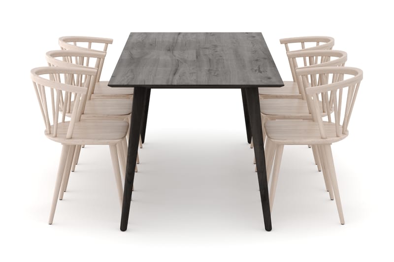 Tyrö Matgrupp med 6 st Tyrö Karmstolar - Möbler - Bord & matgrupp - Matgrupp