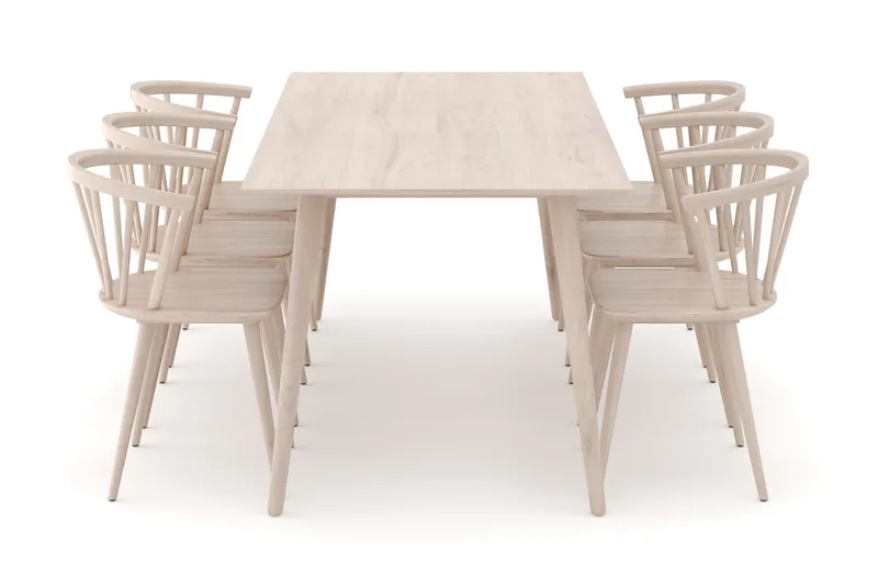 Tyrö Matgrupp med 6 st Tyrö Karmstolar - Möbler - Bord & matgrupp - Matgrupp