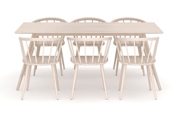 Tyrö Matgrupp med 6 st Tyrö Karmstolar - Möbler - Bord & matgrupp - Matgrupp