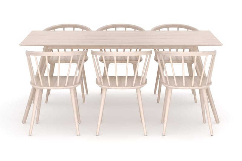 Tyrö Matgrupp med 6 st Tyrö Karmstolar - Möbler - Bord & matgrupp - Matgrupp