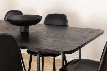 Unos Matgrupp 200 cm Rektangulär med 6 Polar stolar - Svart - Möbler - Bord & matgrupp - Matgrupp