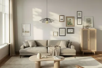 Uppveda Asymmetriskt Soffbord 130x70 cm med Travertinutseende - Beige - Möbler - Bord & matgrupp - Soffbord
