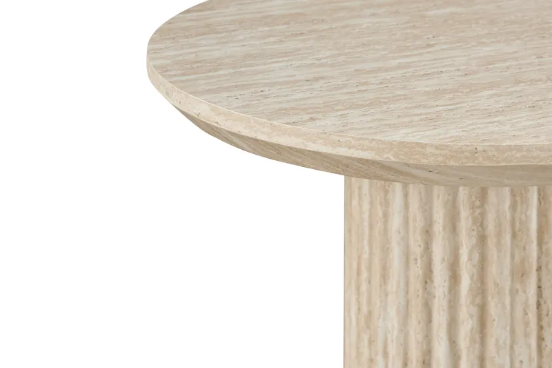 Uppveda Asymmetriskt Soffbord 130x70 cm med Travertinutseende - Beige - Möbler - Bord & matgrupp - Soffbord