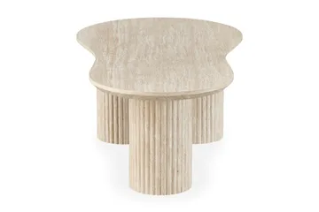 Uppveda Asymmetriskt Soffbord Travertin Utseende 130x70 cm - Beige - Möbler - Bord & matgrupp - Soffbord