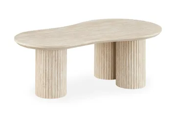 Uppveda Asymmetriskt Soffbord Travertin Utseende 130x70 cm - Beige - Möbler - Bord & matgrupp - Soffbord