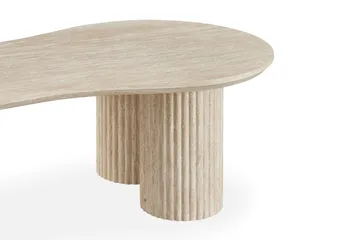 Uppveda Asymmetriskt Soffbord Travertin Utseende 130x70 cm - Beige - Möbler - Bord & matgrupp - Soffbord