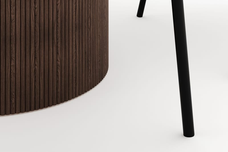 Uppveda Matbord 120 cm Rund med 4 Berit Stolar - Brun - Möbler - Bord & matgrupp - Matgrupp
