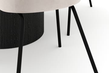 Uppveda Matbord 120 cm Rund med 4 Berit Stolar - Svart/Vit - Möbler - Bord & matgrupp - Matgrupp