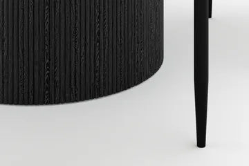 Uppveda Matbord 120 cm Rund med 4 Sawako Stolar - Svart/Vit - Möbler - Bord & matgrupp - Matgrupp