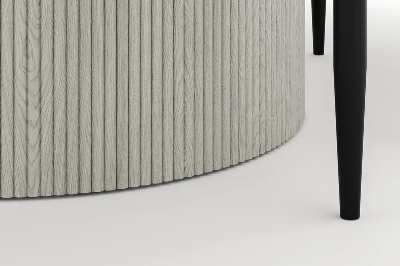 Uppveda Matbord 120 cm Rund med 4 Sawako Stolar - Vit - Möbler - Bord & matgrupp - Matgrupp