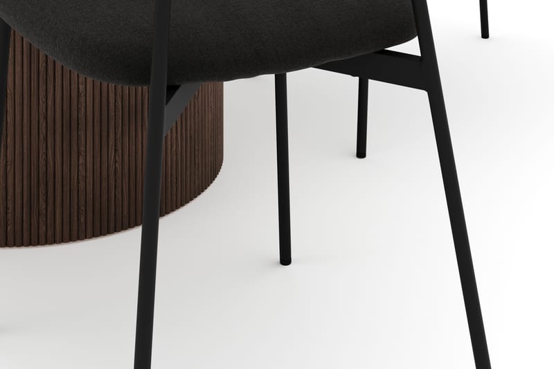 Uppveda Matbord 120 cm Rund med 4 st Lowe Matstol|Bouclear - Brun - Möbler - Bord & matgrupp - Matgrupp