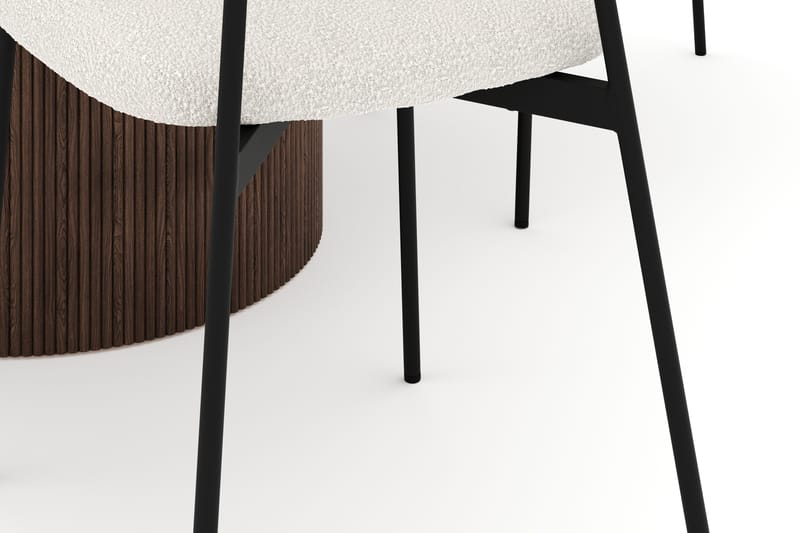 Uppveda Matbord 120 cm Rund med 4 st Lowe Matstol|Svartar - Brun - Möbler - Bord & matgrupp - Matgrupp