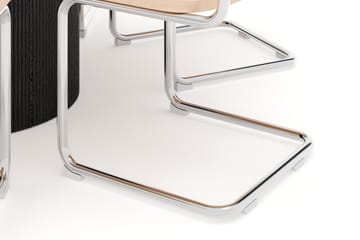 Uppveda Matbord 120 cm Rund med 6 st Build Matstolar - Svart/Vit - Möbler - Bord & matgrupp - Matgrupp