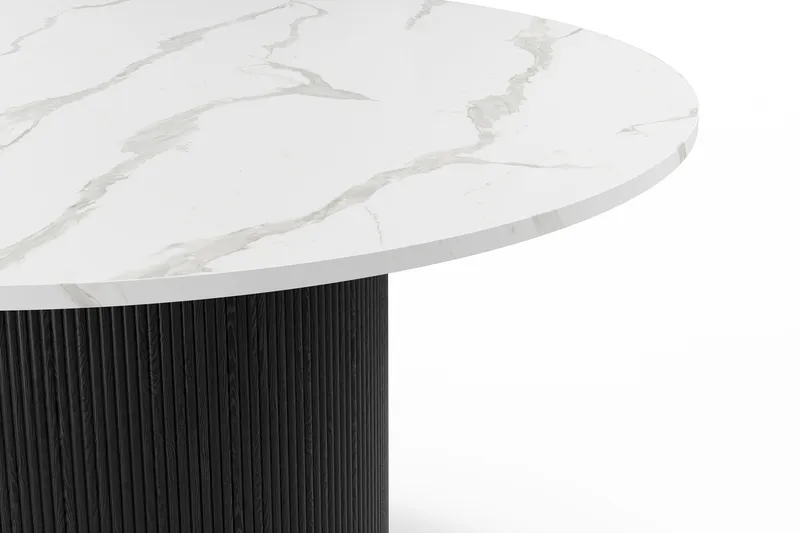 Uppveda Matbord 120 cm Rund - Svart/Vit - Möbler - Bord & matgrupp - Matbord & köksbord