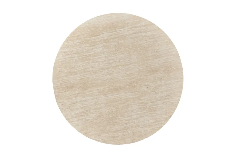 Uppveda Matbord Runt 120 cm Travertin utseende - Beige - Möbler - Bord & matgrupp - Matbord & köksbord