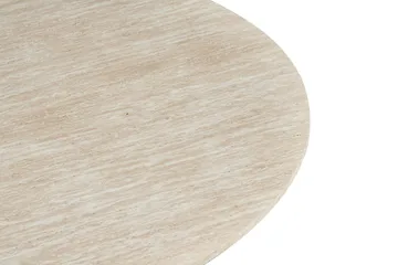 Uppveda Matbord Runt 120 cm Travertin utseende - Beige - Möbler - Bord & matgrupp - Matbord & köksbord