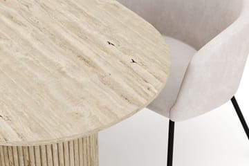 Uppveda Ovalt Matbord 180x90 cm med 4 Berit Stolar - Beige - Möbler - Bord & matgrupp - Matgrupp