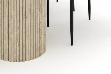 Uppveda Ovalt Matbord 180x90 cm med 4 Sawako Stolar - Beige - Möbler - Bord & matgrupp - Matgrupp